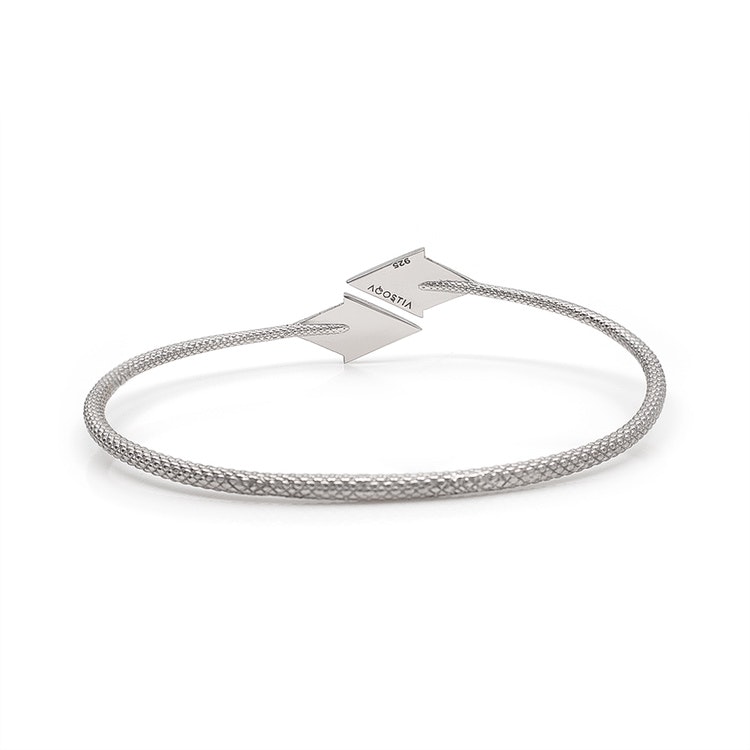 PIL. Armband stort, vit rhodium