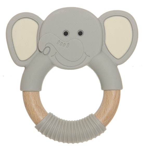 Diinglisar Silikon-Bitring Elefant, 10,5 cm - Teddykompaniet i Båstad