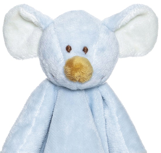 Snuttefilt, mus, 35 cm, ljusblå, plysch, diinglisar, teddykompaniet