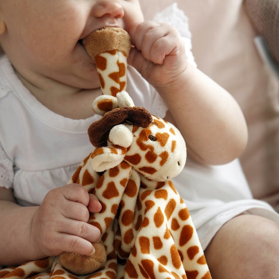 Snuttefilt, giraff, 35 cm, brun, beige, plysch, diinglisar, teddykompaniet
