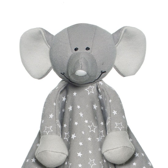 snuttefilt, elefant, 35 cm, grå, ekologisk bomull, diinglisar, teddykompaniet