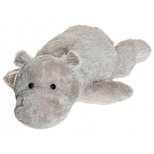 Liggande Flodhäst Gosedjur, grå, 100 cm