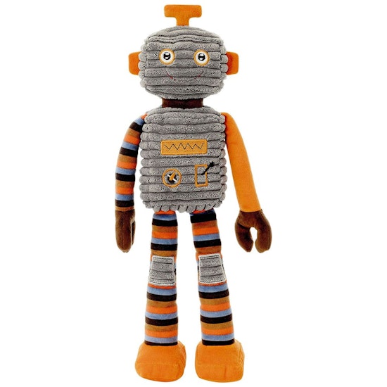 Gosedjur_mjukis_robot_grå_orange_teddykompaniet_2824