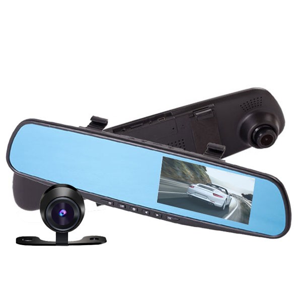 Blackbox DVR smart backspegel med kamera + backkamera