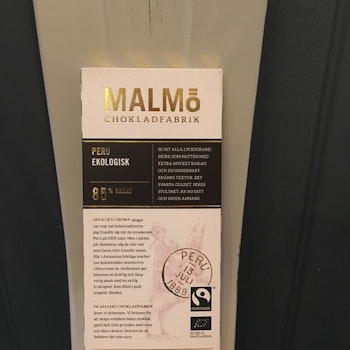 Malmö Choklad Peru 85%  Ekologisk