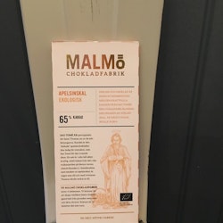 Malmö Choklad Apelsinskal 65% Kakao Ekologisk