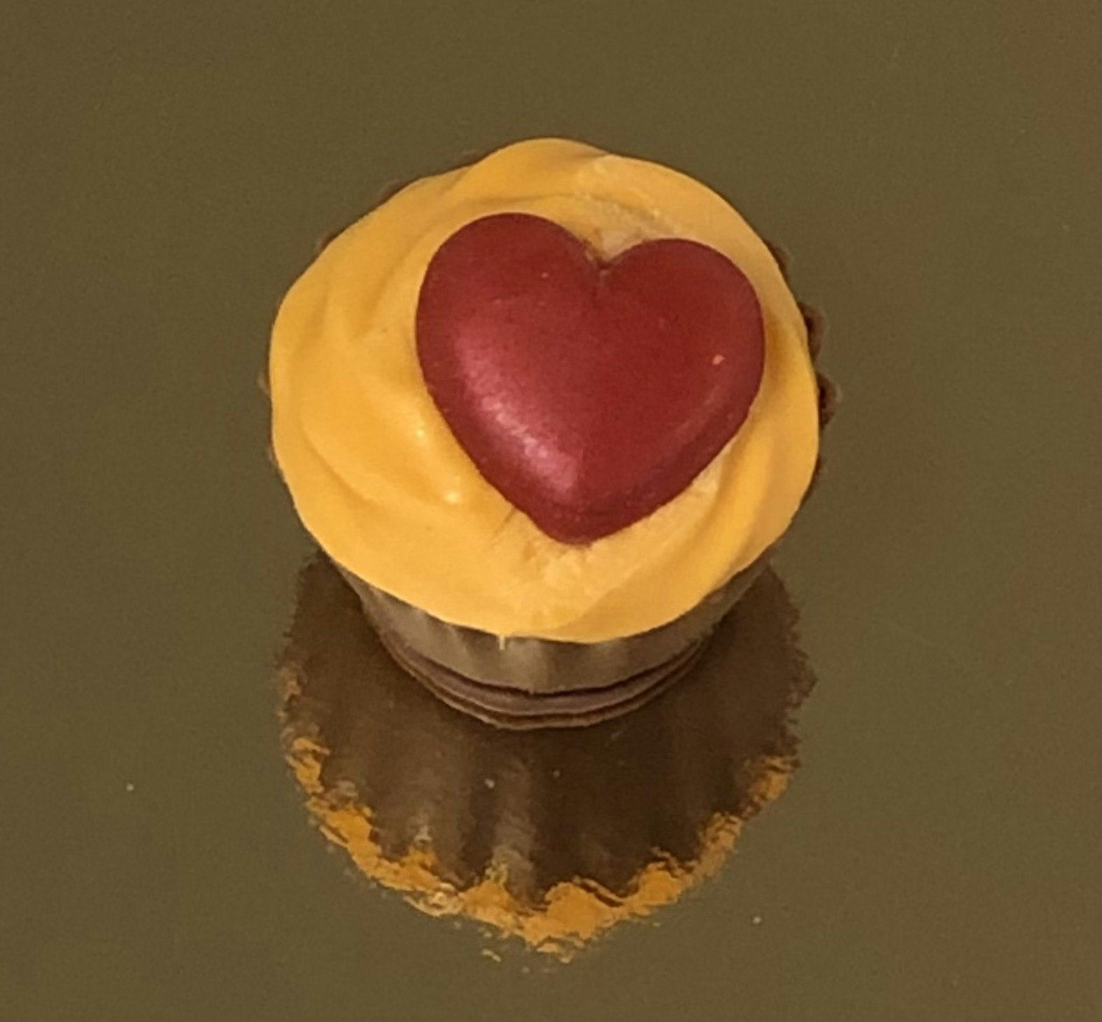 Cupcake Hjärta Saltkaramell