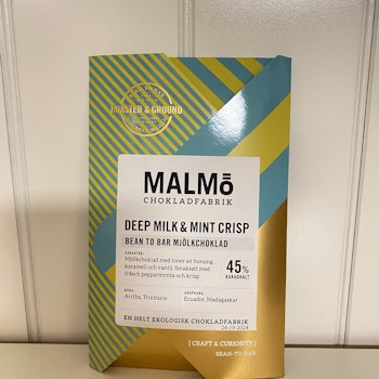 Malmö choklad Deep Milk & Mint Crisp