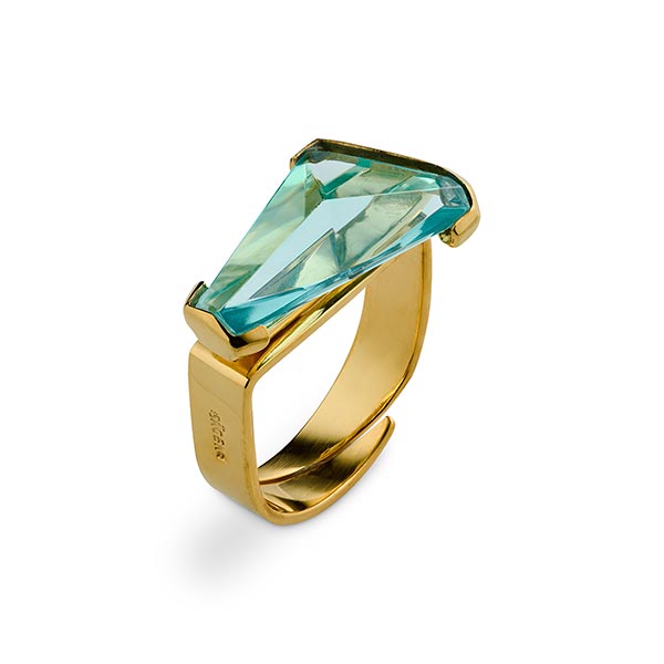 Prisma Aqua Golden Gala Ring