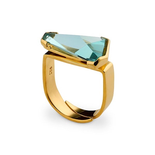 Prisma Aqua Golden Gala Ring