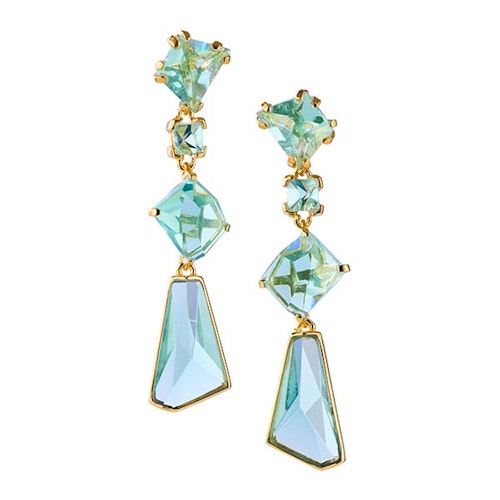 Prisma Aqua Golden Gala Earrings
