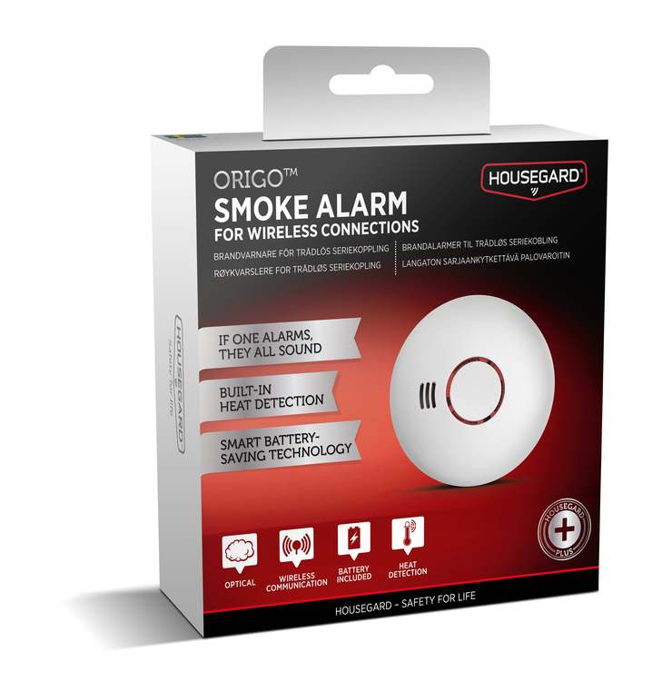 Housegard Origo trådlös brandvarnare, 1-pack