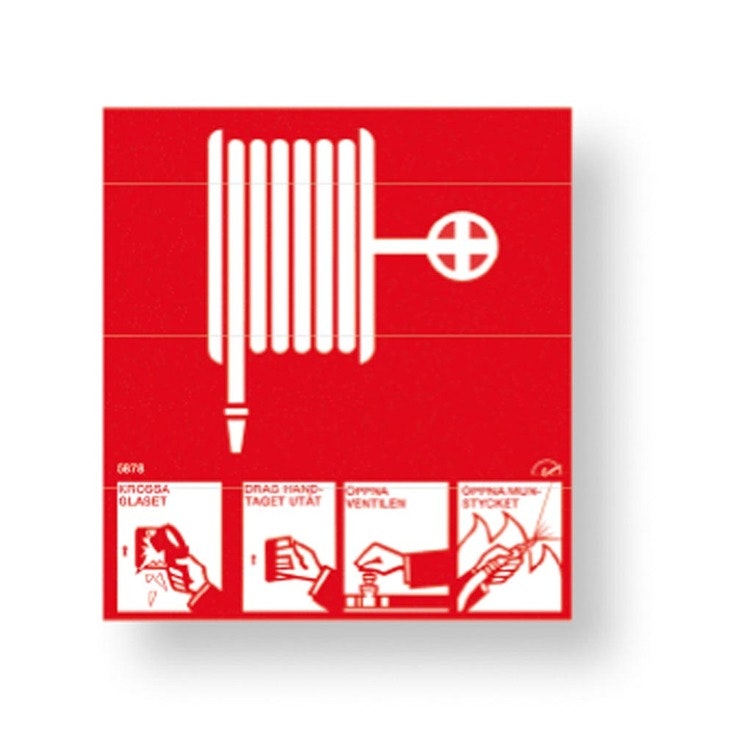 Brandskylt Inomhusbrandpost med instruktioner 160x175mm plast