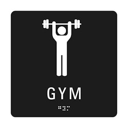 Taktil Skylt Gym