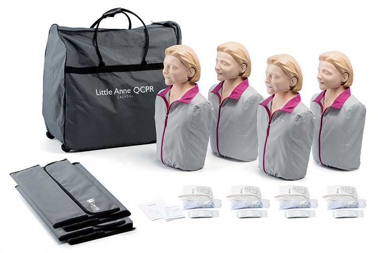 Little Anne QCPR HLR Docka 4-pack med ljus hud