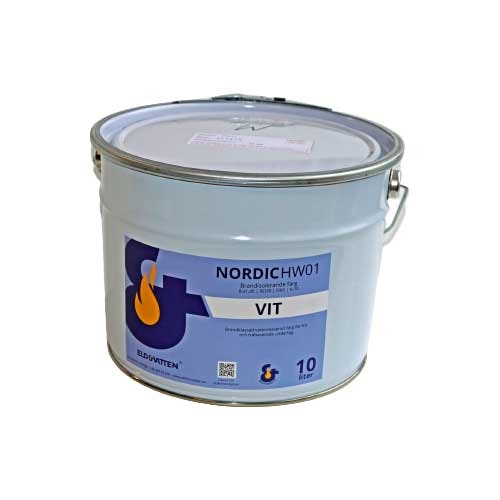 Nordic HW01 brandisolerande färg vit, 10 liter