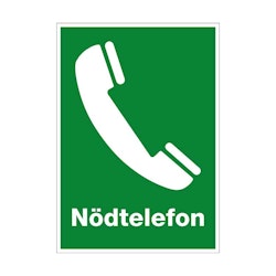 Nödskylt Nödtelefon plast