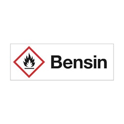 Varningsskylt Bensin plast