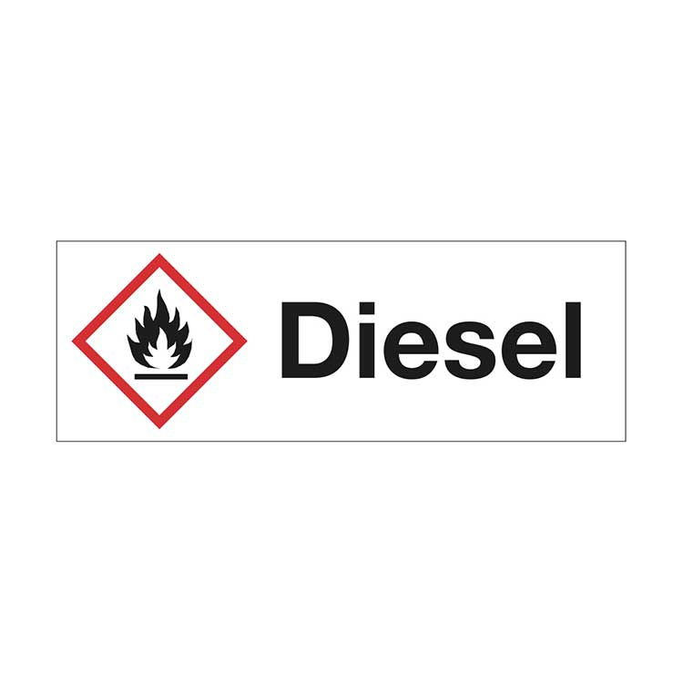 Varningsskylt Diesel plast