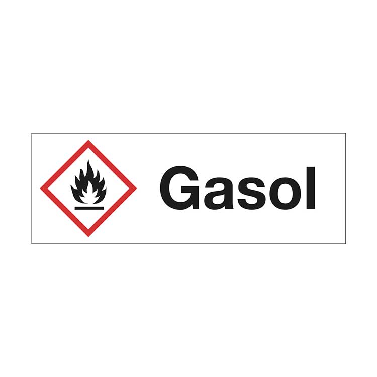 Varningsskylt Gasol plast