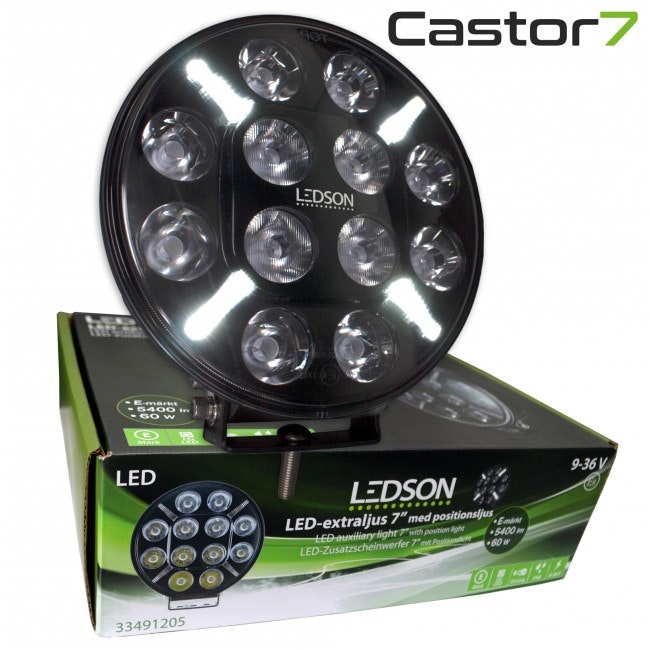 CASTOR 7 LED EXTRALJUS 60W (E-MÄRKT, DRIVING BEAM) - Laudio