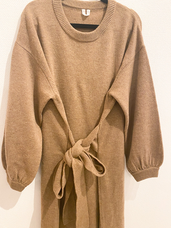ARKET Knot-Detail Knitted Wool Dress (medium)