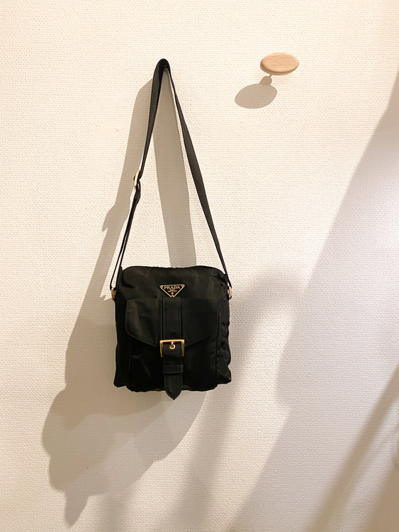 PRADA Small Messenger Black Nylon Bag