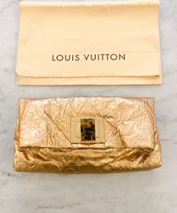 LOUIS VUITTON Limited Edition Gold Monogram Jacquard Altair Clutch Bag