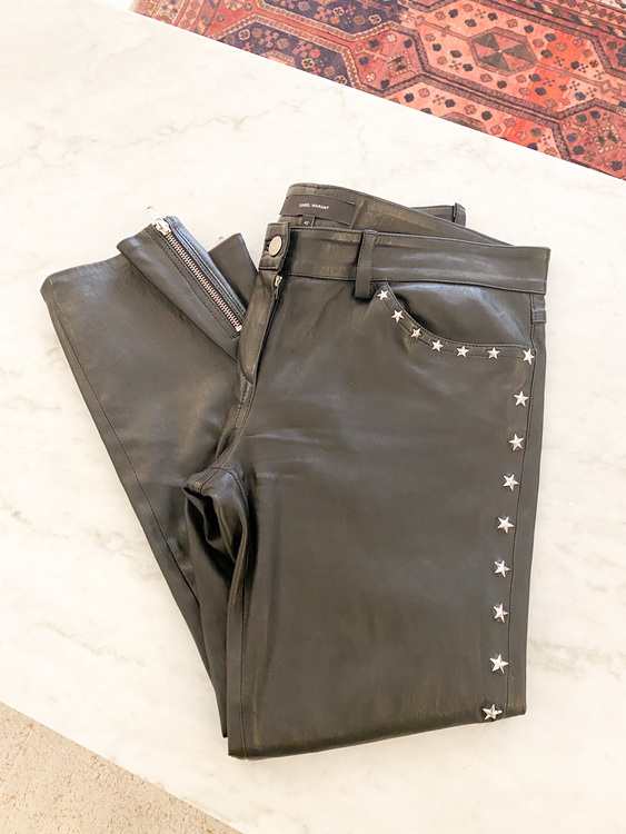 ISABEL MARANT Star Leather Pants (42)