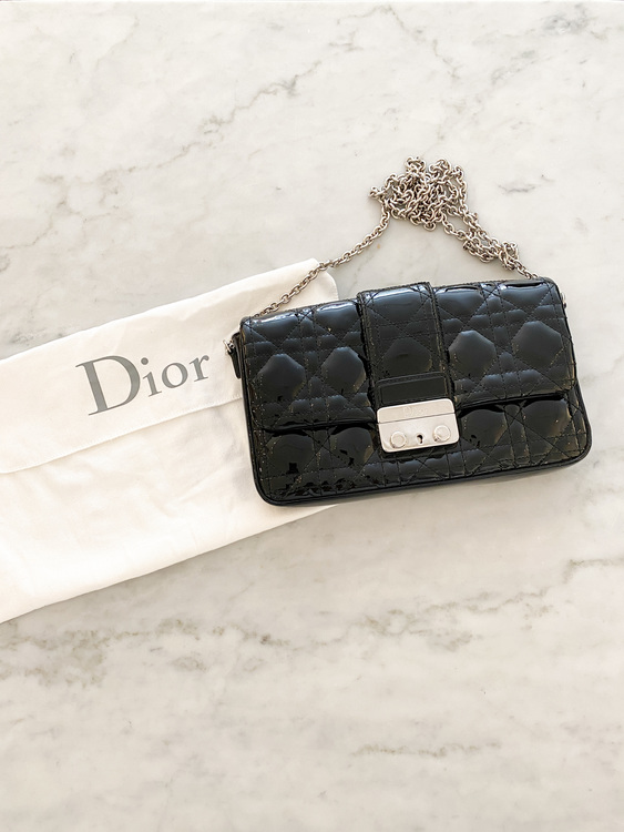 DIOR Miss Dior Cannage Patent Leather Bag