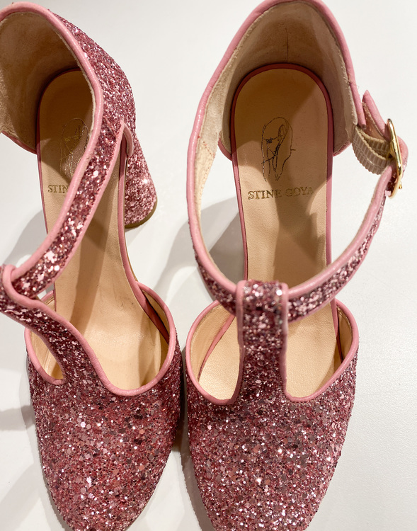 STINE GOYA Marta Pink Glitter Heels (36)
