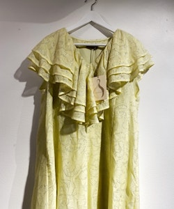 STINE GOYA Claire Metallic Chiffon Dress (XL)