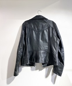GUESS Black Leather Jacket (XL)