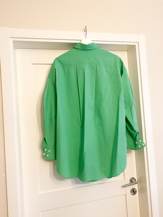 THE FRANKIE SHOP Melody Cotton Shirt Green (OS)