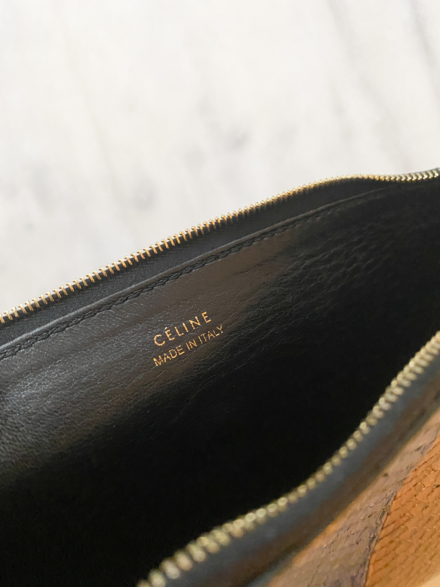 CÉLINE Leather Clutch