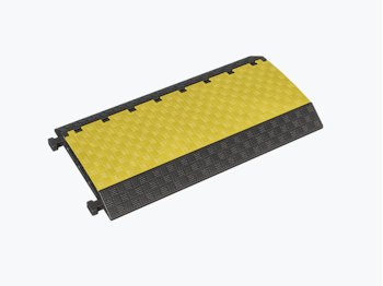 Cable protection ramp with cover