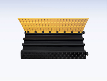 Cable protection ramp with cover