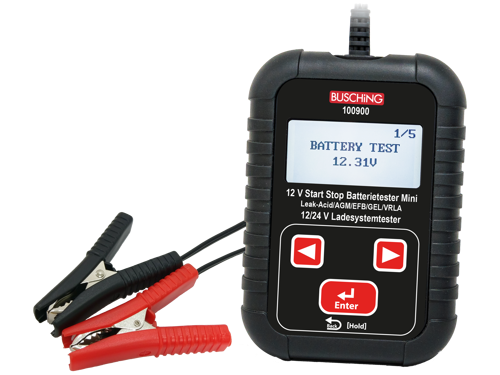 Battery and charging system tester "Mini", 12 V / 24 V, also start-stop systems