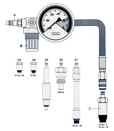 Pressure Loss Tester Bensin/Diesel