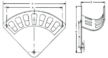 Aluminium hose holder "S", small