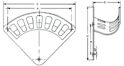 Aluminium hose holder "M", medium