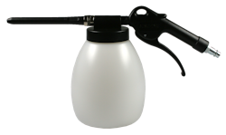 Spray gun with 1.2 l PEHD container