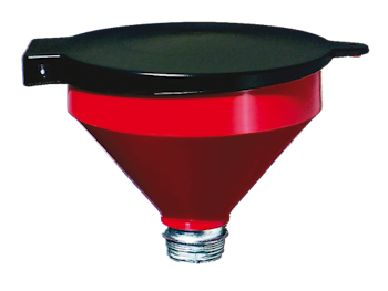 Barrel funnel with lid out of polyethylene