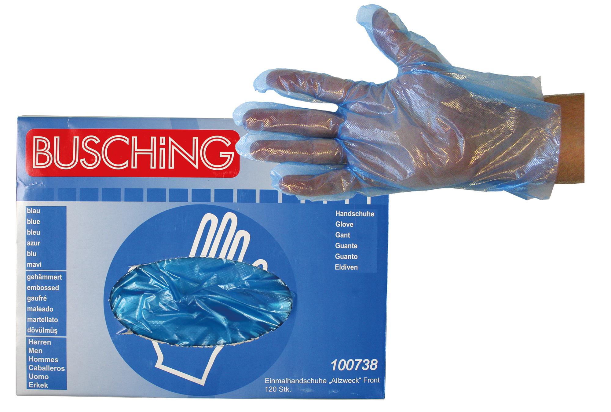 Disposable gloves "all-purpose" blue front
