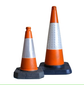Traffic cone MPL in 100% recycled thermoplastic