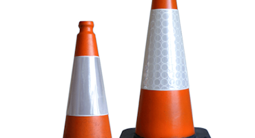 Traffic cone MPL in 100% recycled thermoplastic