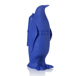 Cloned Penguin with water bottle, blue