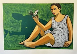 With a Bird in her hand