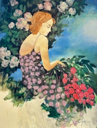 Woman with Roses