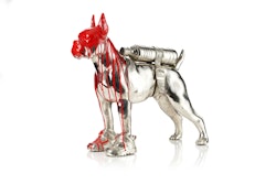 Cloned Bulldog with pet bottle ( red )
